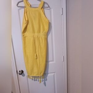 Ashley Stewart Sunny Yellow Dress Best Fit A Size 14.